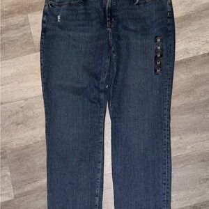 Blue Straight Leg Jeans